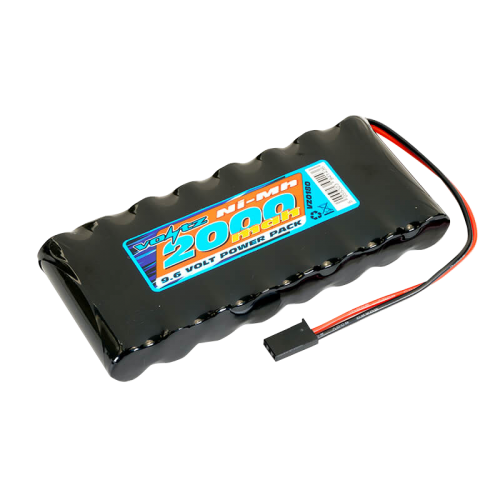 2000mAh 9.6v TX Flat Battery w/Connector