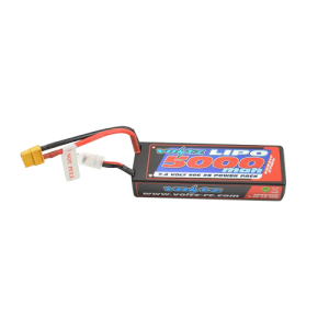 5000mAh 2s 7.4v 50C Hardcase LiPo Stick Pack Battery with XT60 Connector