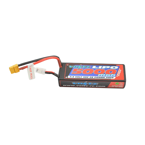 5000mAh 2s 7.4v 50C Hardcase LiPo Stick Pack Battery with XT60 Connector