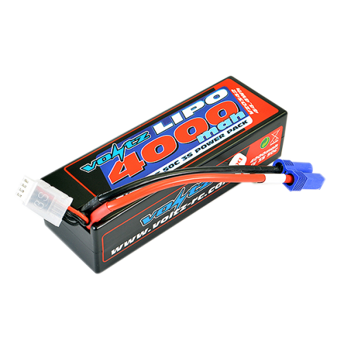 Voltz 4000mah Hard Case 11.1v 50c Lipo Stick Pack W/EC5