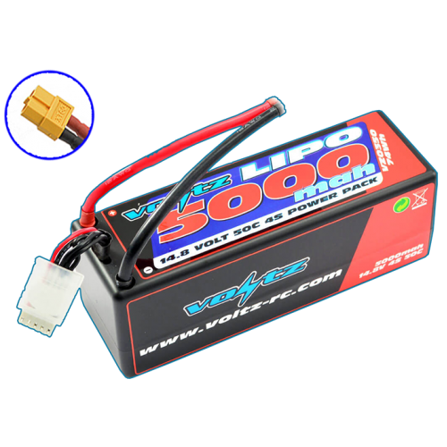 5000mAh 4s 14.8v 50C Hardcase LiPo Battery with XT60 Connector
