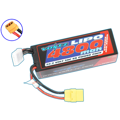 Voltz 4800mah Hard Case 22.2v 50c Lipo Stick Pack XT90