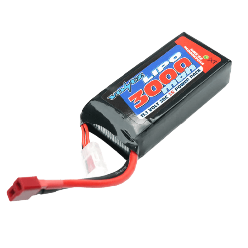 Voltz 3000mah 11.1v 30c LiPo Shorty Battery Pack - Deans