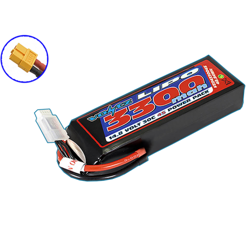 Voltz 3300mah 14.8V 30C LiPo W/XT60 331g 135mm x 25mm x44mm