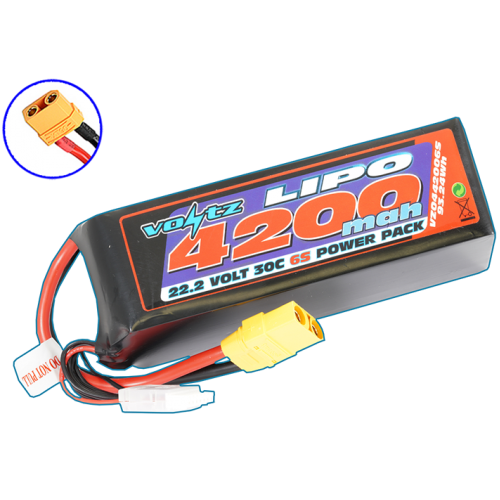 Voltz 4200mah 22.2v 30c Lipo Battery W/XT90