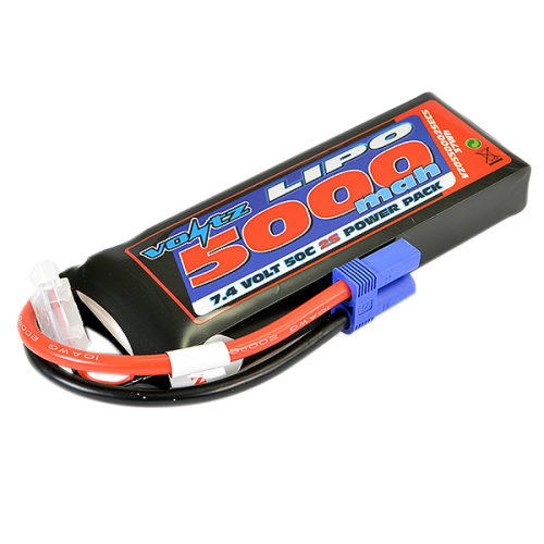 Voltz 5000mah 7.4V 50c Lipo Battery EC5