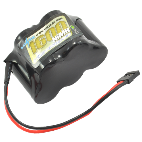 1600mAh 6.0v NiMH Receiver Pack Hump Battery (JR Plug)