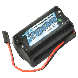 2000mAh 4.8v NiMH RX Square Battery w/Connector