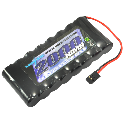 2000mAh 9.6v TX Flat Battery w/Connector