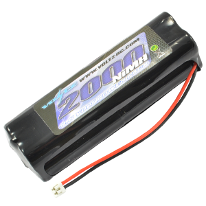 2000mAh 9.6v TX Square Battery with JR/Spectrum/Pulse Connector