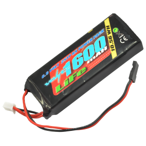 1600mAh 2s 6.6v RX LiFe Straight Battery Pack
