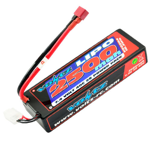 2500mAh 2s 7.4v 40C Hardcase LiPo Stick Pack Battery