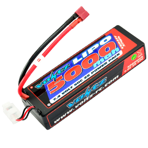 5000mAh 2s 7.4v 50C Hardcase Stick Battery Pack