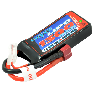 1300mAh 2s 7.4v 30C LiPo  Battery